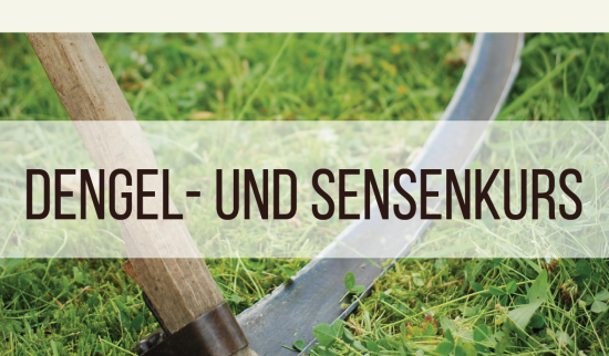 Flyer Dengel- & Sensenkurs (C.Pohl) Grafik: C. Pohl