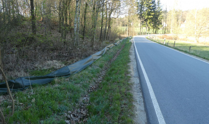 Amphibienzaun am Ziegelteich – Foto: R. Heinrich